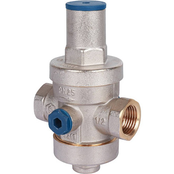 Редуктор давления ВВ 1/2" под манометр 1/4" давление на выходе 0,5...6 бар STOUT